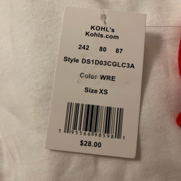 DISNEY MICKEY MOUSE CLUB JUNIOR XS LONG SLEEVE COLOR BLOCKING PUFFY LETTERING - Picture 5 of 7